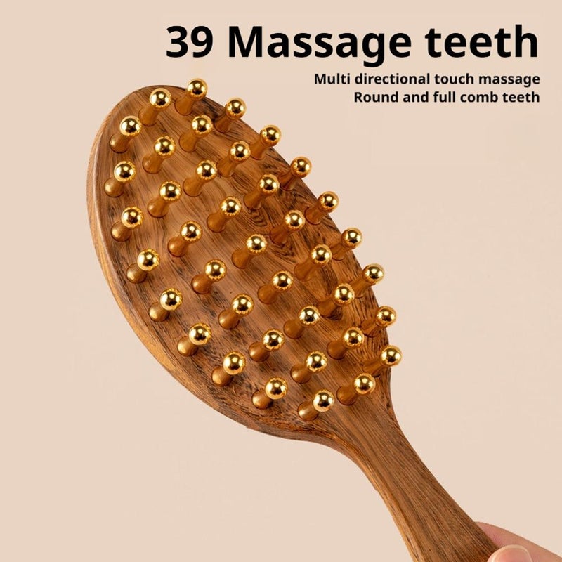 Loc Brush - 39 Tooth Long Handle Massage Comb for Scalp and Head Meridians with Gentle Detangling and Stimulating Bristles for Hair Growth & Relaxation - Image 2